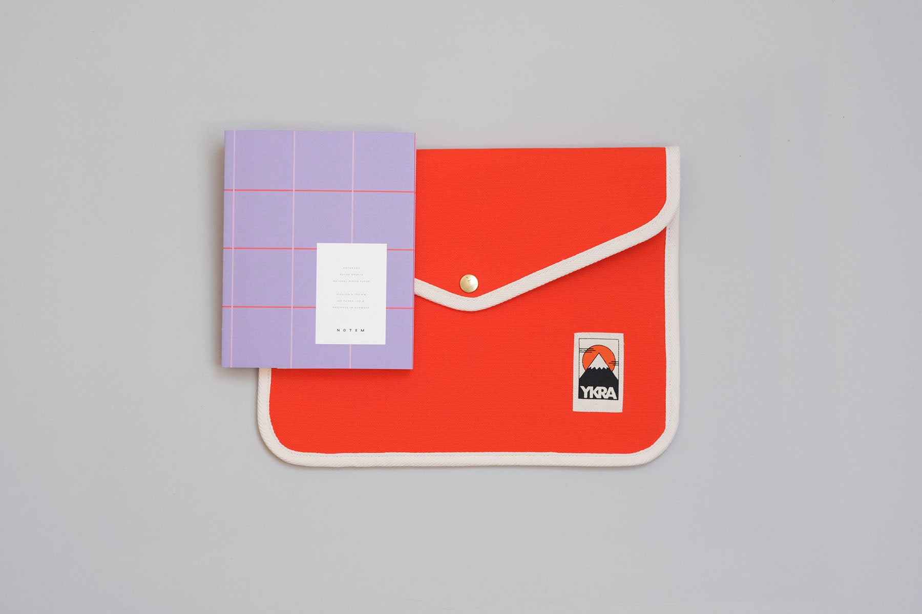 Bawełniane etui na laptopa – pomarańczowe, YKRA, papierniczy design