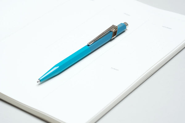 Caran d’Ache 849 Paul Smith Aluminium Ballpoint Pen – Cyan & Steel, Caran d'Ache, stationery design