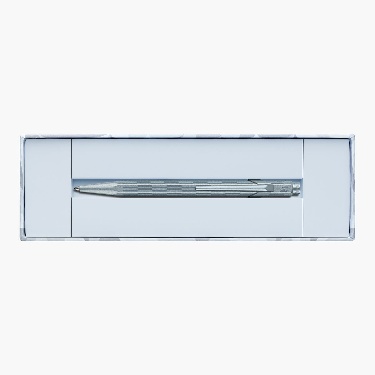 Caran d’Ache 849 Alpine Frost Aluminium Ballpoint Pen – Blue, Caran d'Ache, stationery design