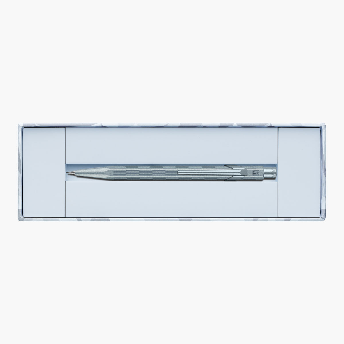 Caran d’Ache 844 Alpine Frost Aluminium Mechanical Pencil – Blue, Caran d'Ache, stationery design