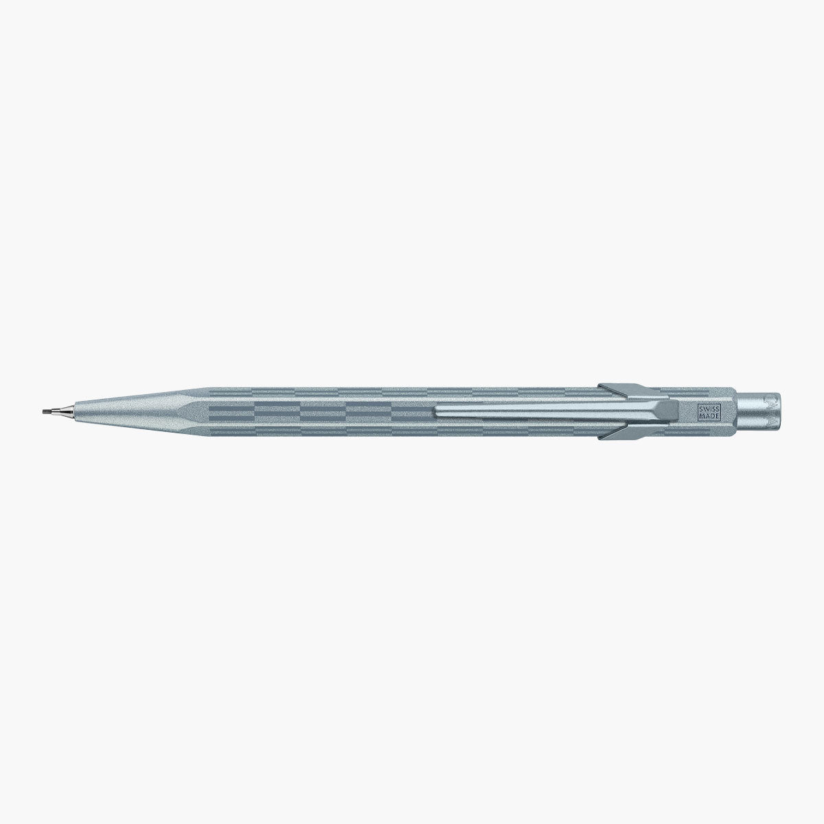 Caran d’Ache 844 Alpine Frost Aluminium Mechanical Pencil – Blue, Caran d'Ache, stationery design