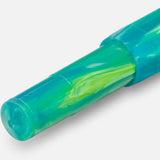Back end of the Kaweco Collection Marble Ocean fountain pen.