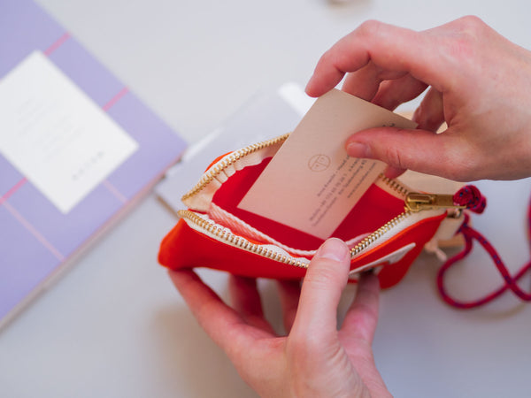 Mini Wallet – Orange, YKRA, stationery design