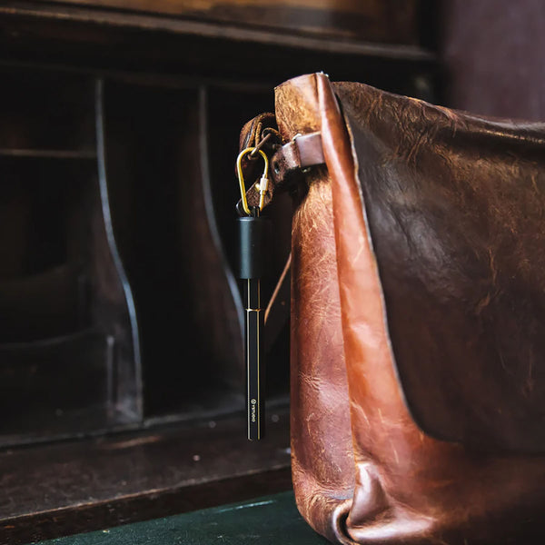 ystudio Portable Brass Fountain Pen - Black, ystudio, stationery design