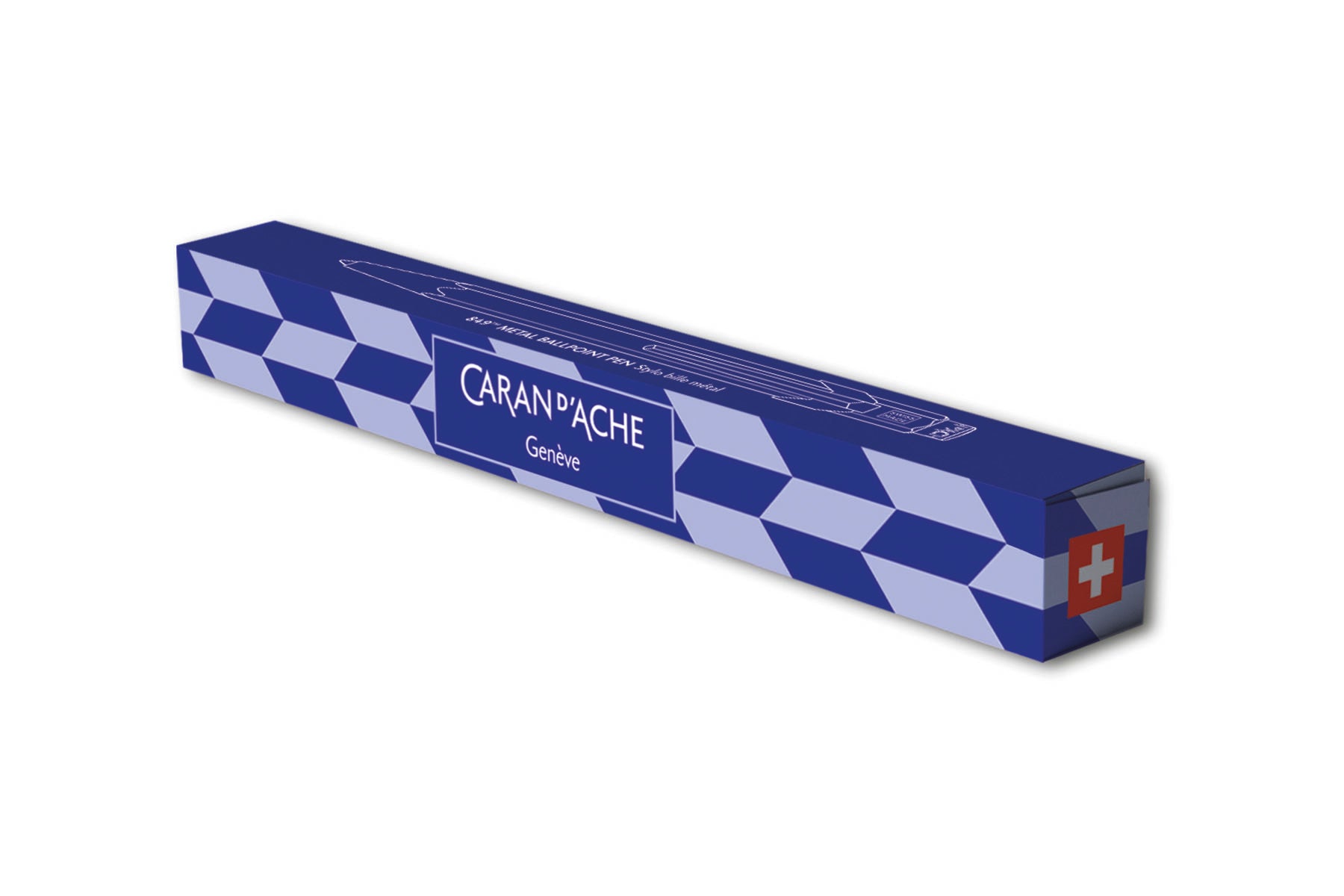 Aluminiowy długopis Caran d'Ache 849 Mosaic - Royal Blue, Caran d'Ache, papierniczy design