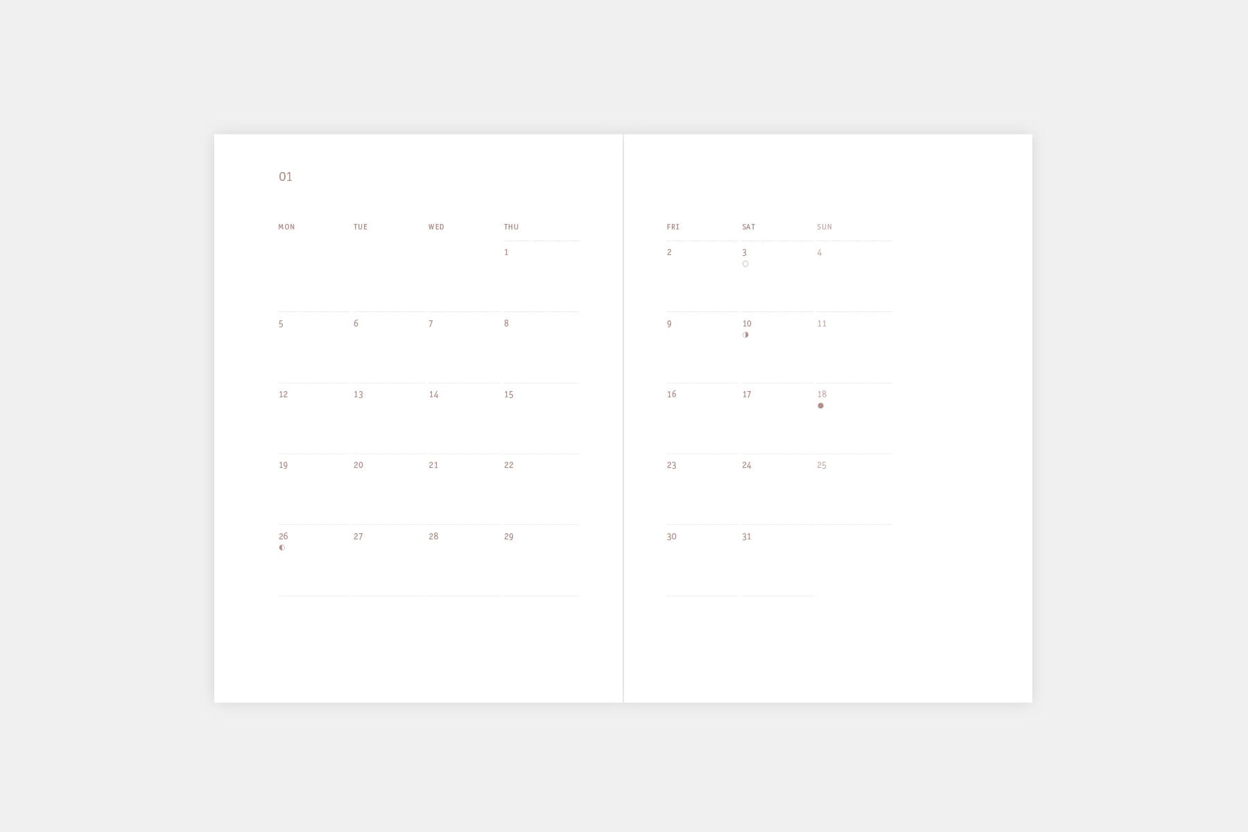 Everyday 2026 Daily Calendar, Papierniczeni, Calendar 2026, stationery design