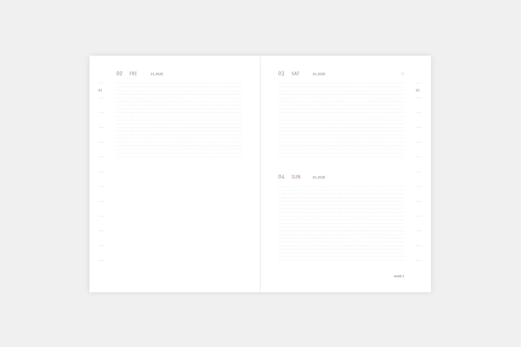 Everyday 2026 Daily Calendar, Papierniczeni, Calendar 2026, stationery design