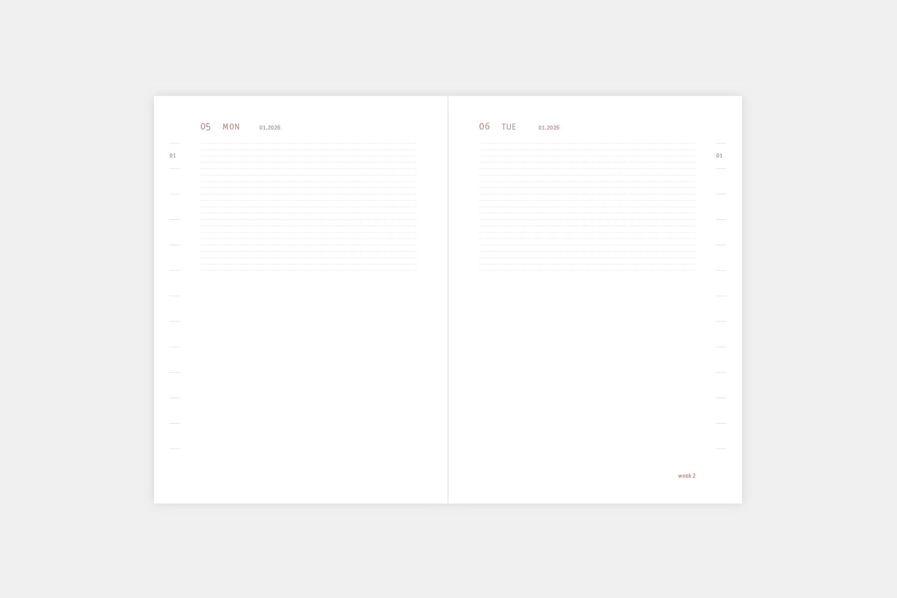 Everyday 2026 Daily Calendar, Papierniczeni, Calendar 2026, stationery design