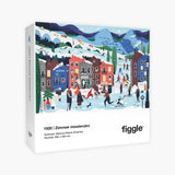 Puzzle 1000 – Winter Town, Figgle, stationery design