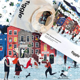 Puzzle 1000 – Winter Town, Figgle, stationery design