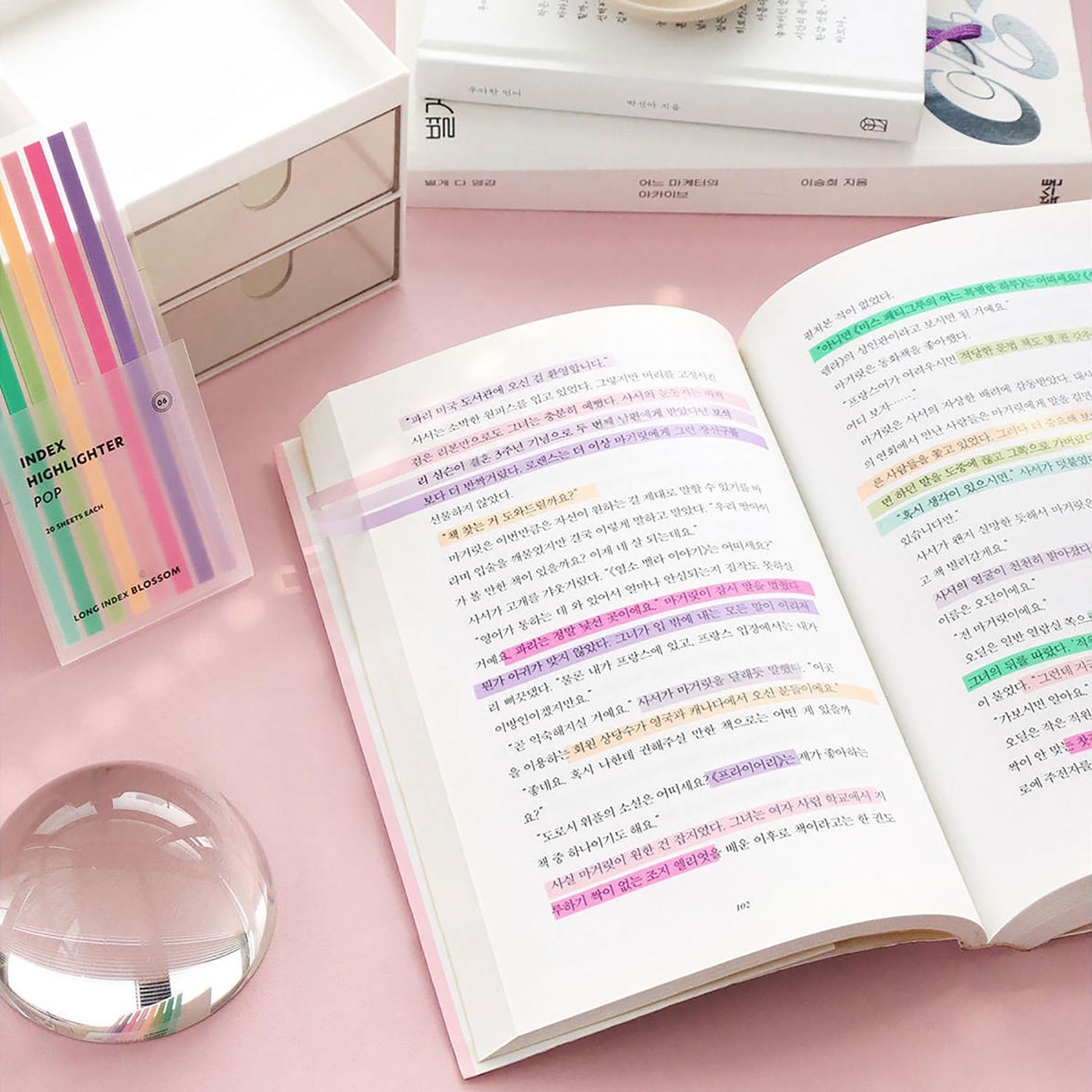 Index Sticky Bookmarks – Blossom, ICONIC, stationery design