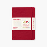 Leuchtturm1917 A5 Weekly Planner 2027 in Red.
