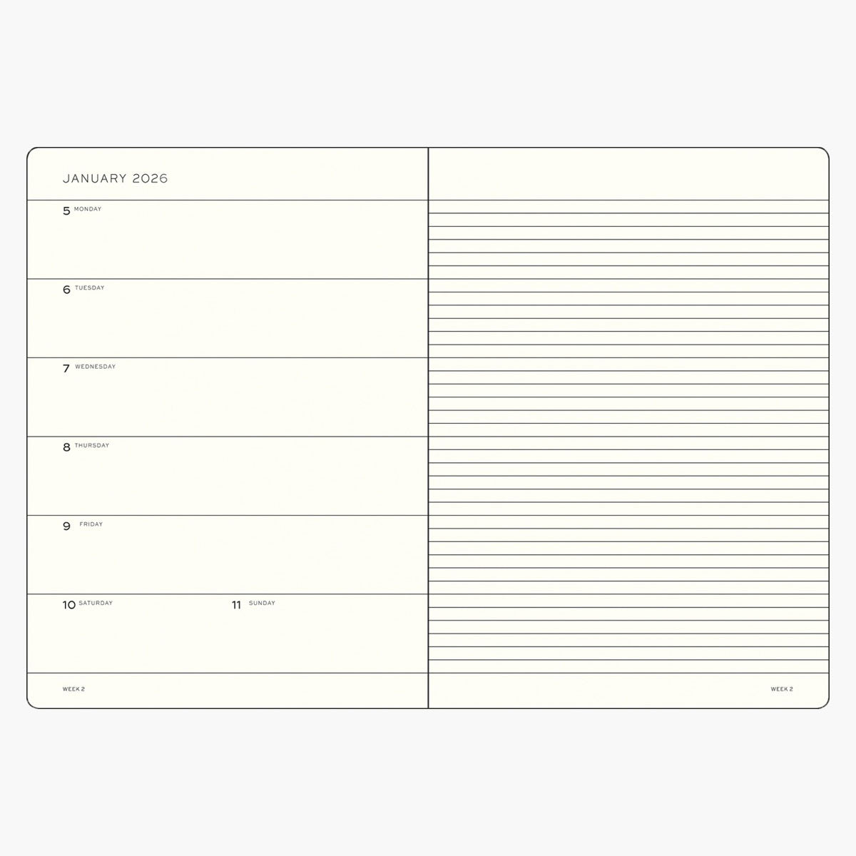 Leuchtturm1917 Weekly Planner 2026 A4, Leuchtturm1917, stationery design