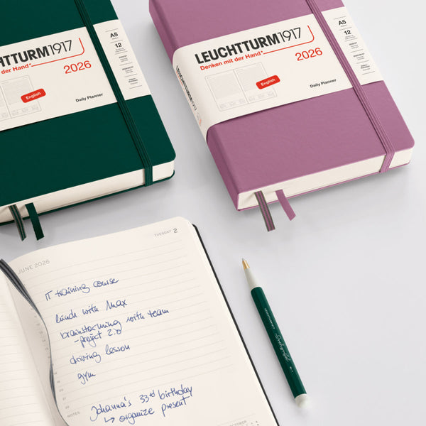 Leuchtturm1917 Daily Planner 2026 A5, Leuchtturm1917, stationery design