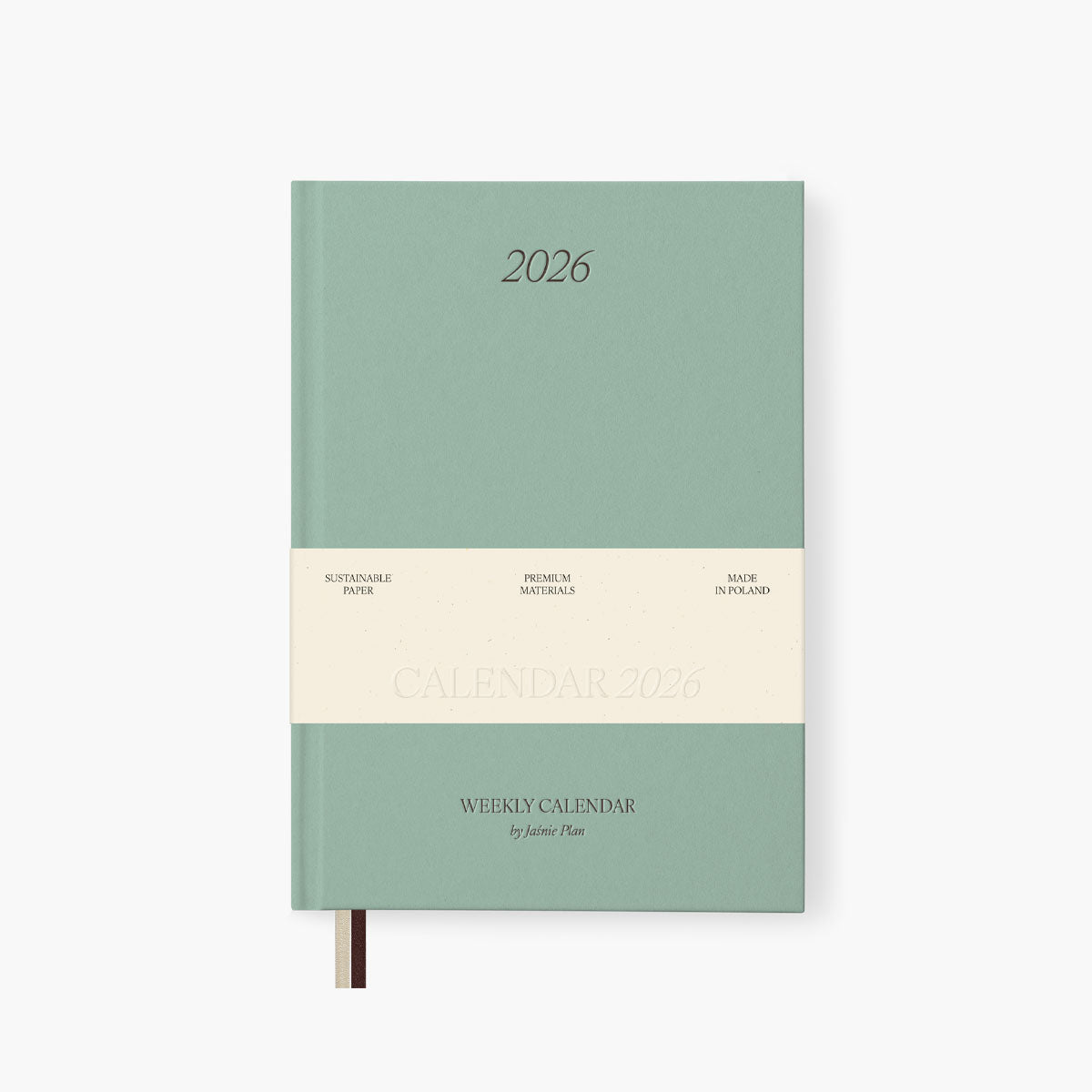 Jaśnie Plan Calendar 2026 – Green, Jaśnie Plan, stationery design