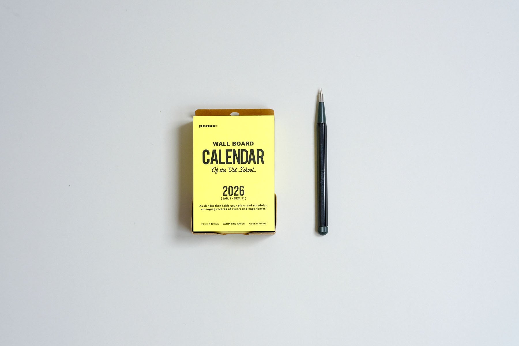 Memo Block Calendar 2026, Penco, stationery design