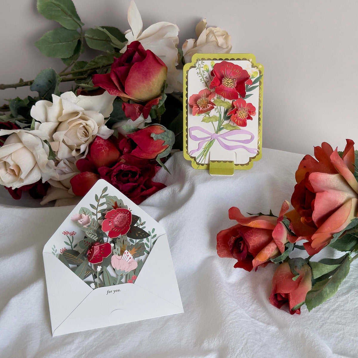 Kartka pop-up – polny bukiet, UWP Luxe, papierniczy design