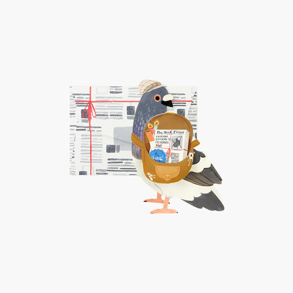 Pop-up Greeting Card – Pigeon, UWP Luxe, stationery design