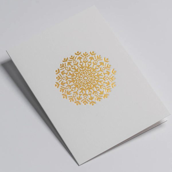 Christmas Greeting Card – Gold Snowflake, Lagom, stationery design