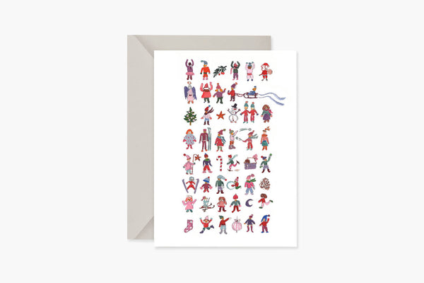 Christmas Greeting Card – Little People, Muska, stationery design