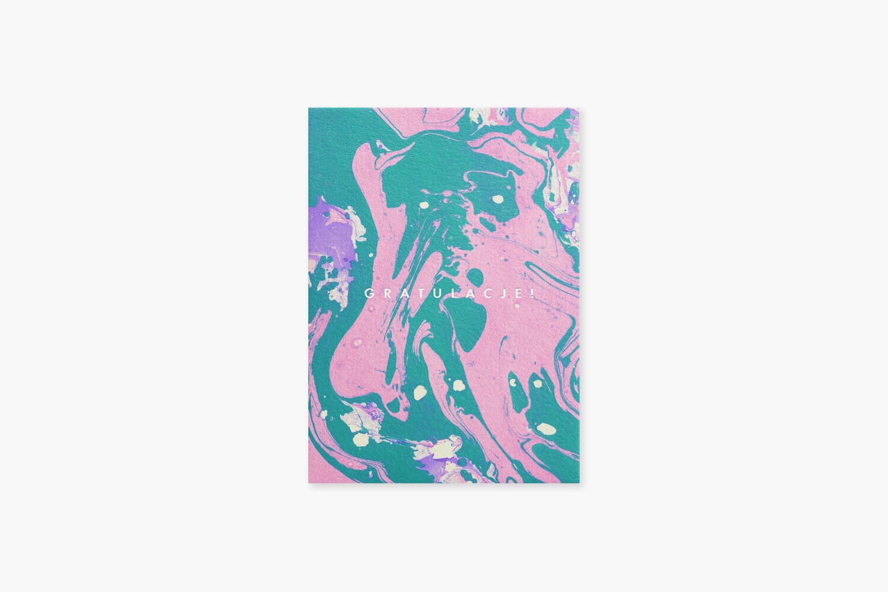 Marble III Greeting Card – gratulacje!, Suska&Kabsch, stationery design