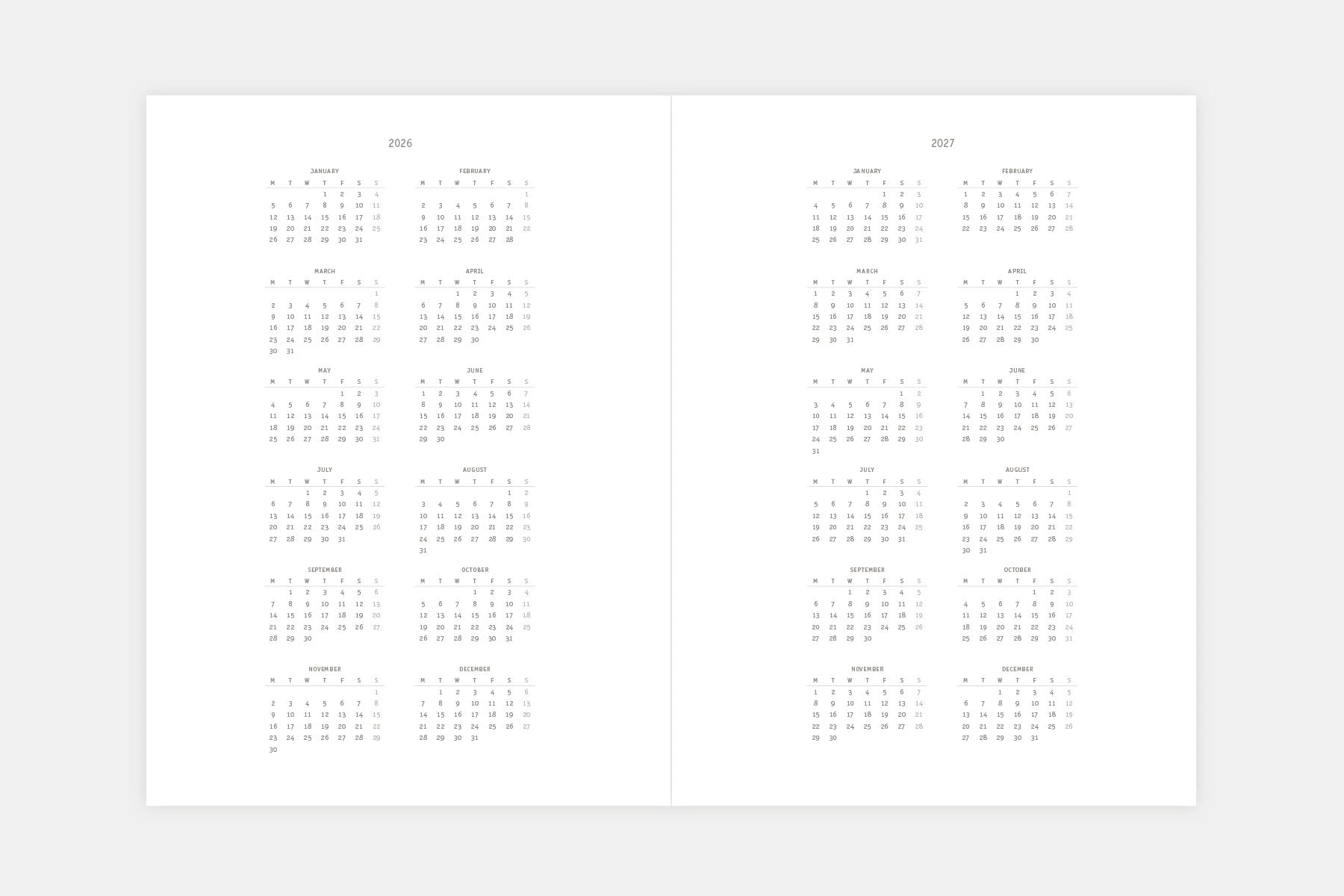 KLASYK MMXXVI Calendar, Papierniczeni, Calendar 2026, stationery design