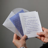 A letter written on Japanese Tomoe River paper.