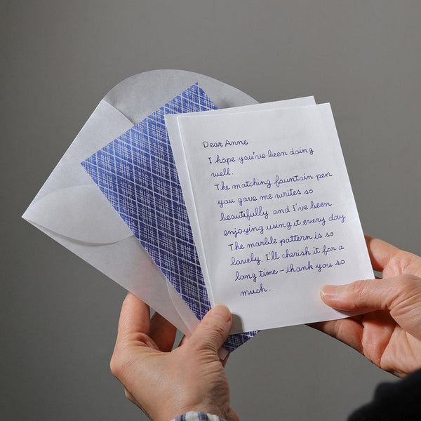 A letter written on Japanese Tomoe River paper.