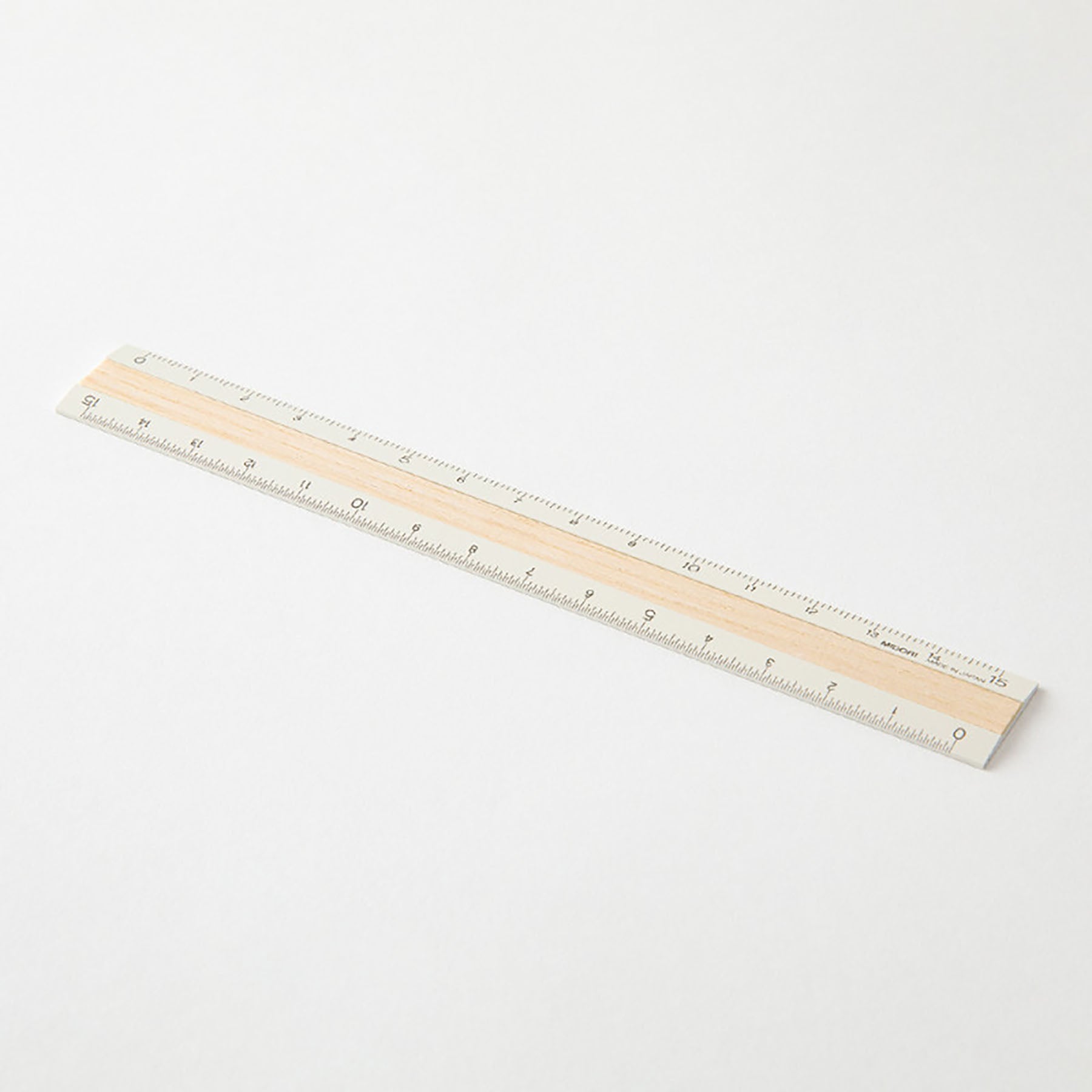Midori Aluminium Ruler – Ivory with Wood Inlay, Midori, stationery design