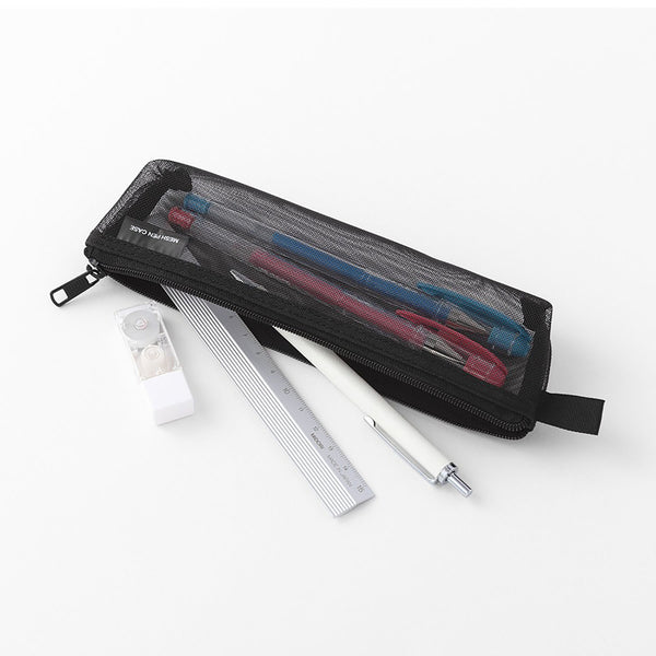 Midori Mesh Pen Case – Black, Midori, stationery design
