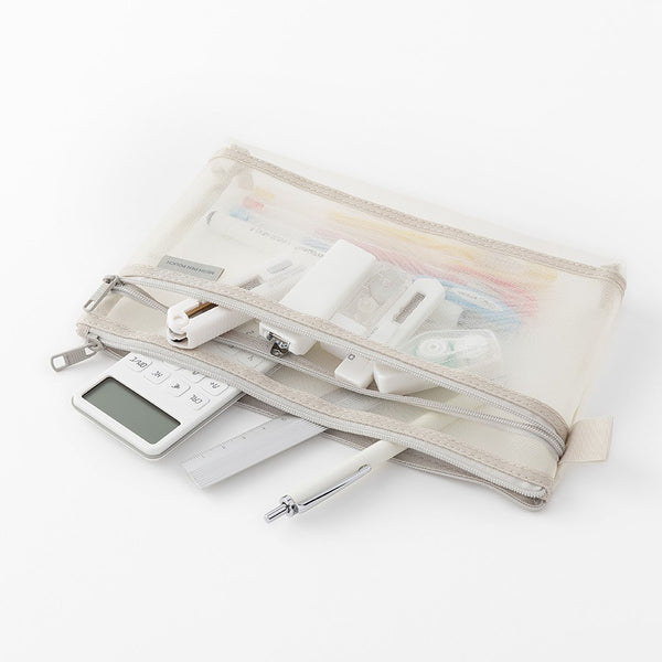 Midori Mesh Pen Pouch – Grey, Midori, stationery design