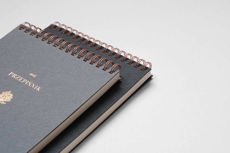 Recipe Book – Grey, Paper Project, Stationery design