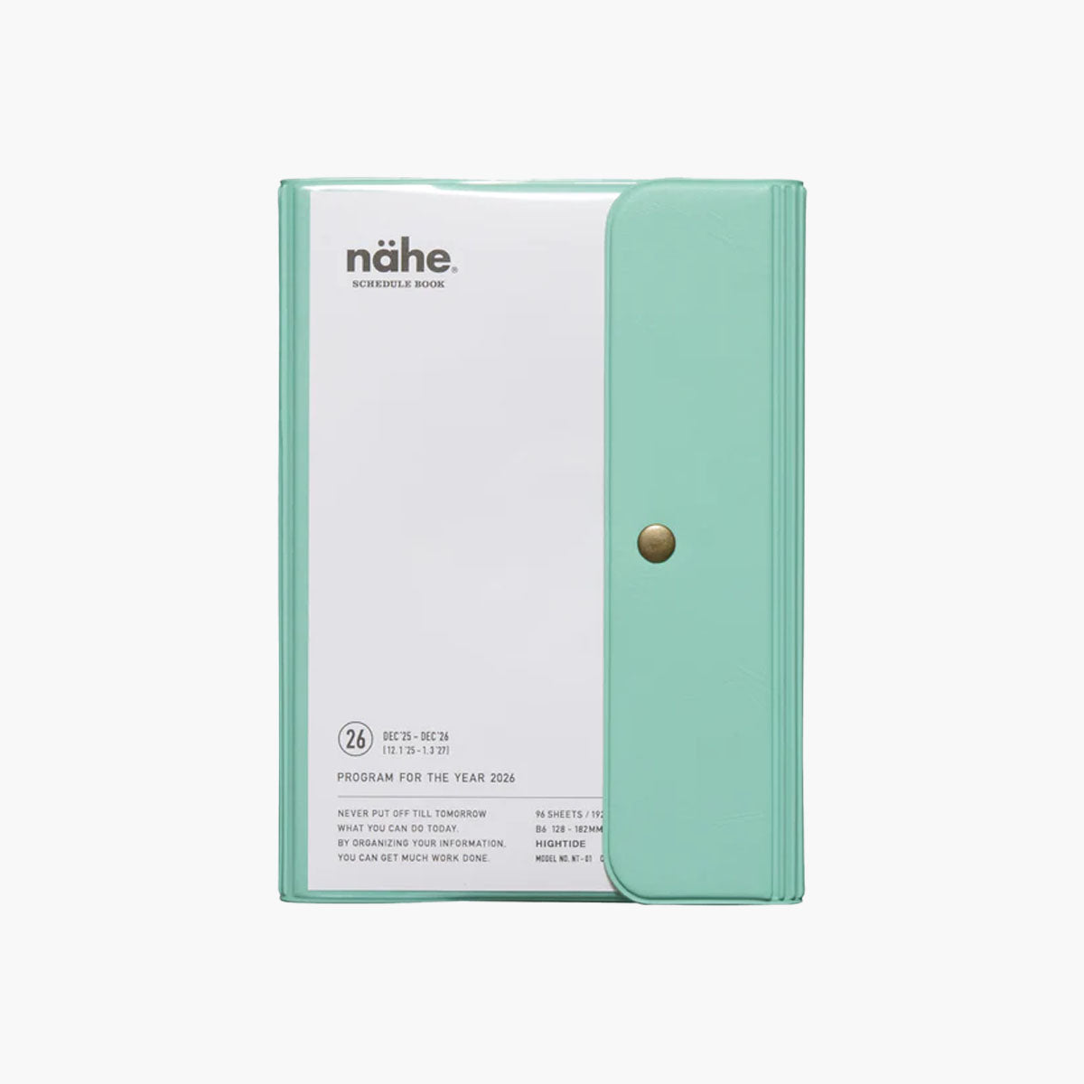 nähe Diary 2026 - mint, nähe, stationery design