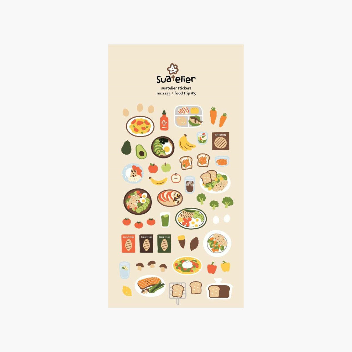Decorative Stickers – Food Trip #5, Suatelier, stationery design