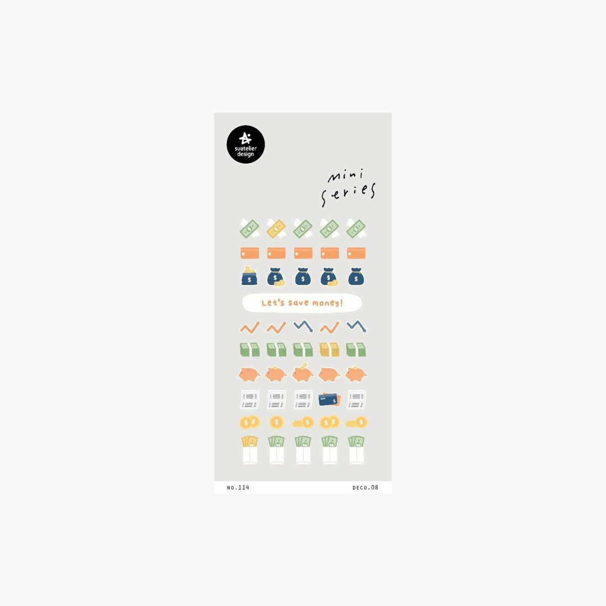 Ozdobne naklejki MINI – budżet, Suatelier, papierniczy design