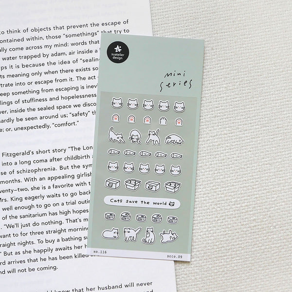 Decorative Stickers MINI – Cats, Suatelier, stationery design