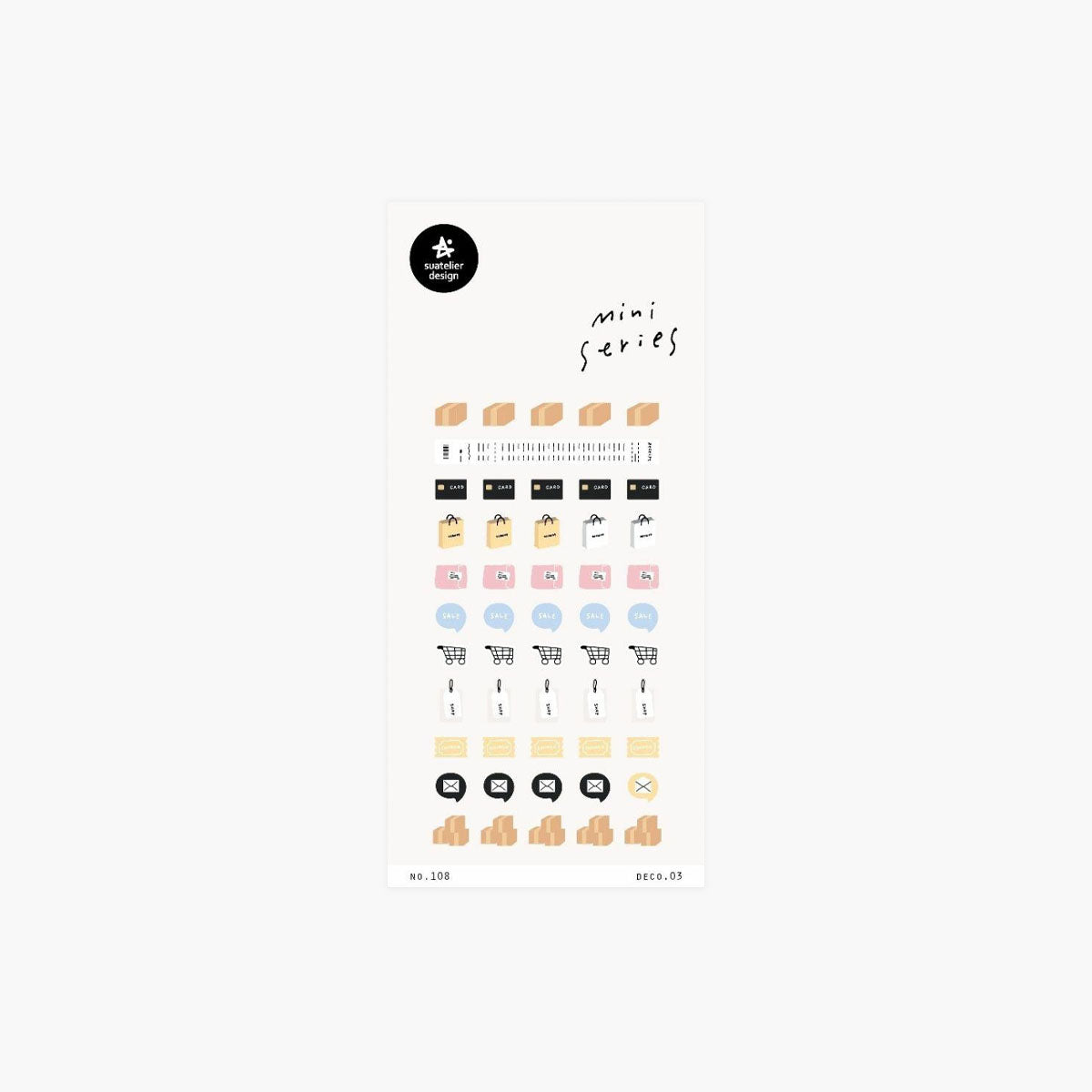 Decorative Stickers MINI – Shopping, Suatelier, stationery design