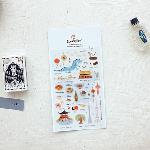 Decorative Stickers – Ni Hao China, Suatelier, stationery design