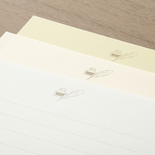 Midori Letter Paper Set – White, Midori, stationery design