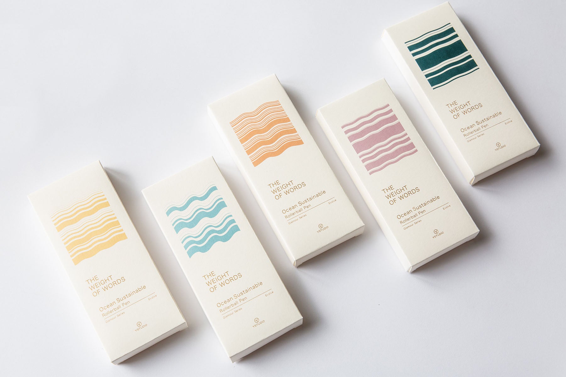 YSTUDIO Glamour Evolve Ocean Sustainable Rollerball Pen – Sea Indigo, ystudio, stationery design