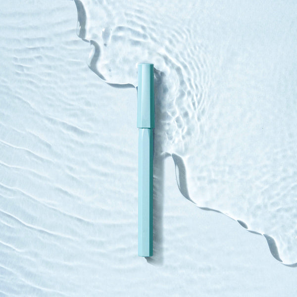 YSTUDIO Glamour Evolve Ocean Sustainable Rollerball Pen – Sky Blue, ystudio, stationery design
