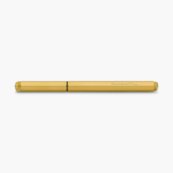 Close Kaweco SPECIAL Brass Fountain Pen in Gold.