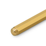 Barrel section of a Kaweco SPECIAL Brass Fountain Pen.