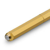 Barrel section of a Kaweco SPECIAL Brass Fountain Pen.