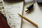 ystudio Portable Brass Fountain Pen, stationery design, ystudio