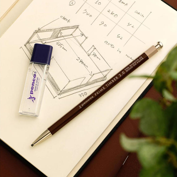 Prime Timber mechanical pencil – Brown, Penco, stationery design
