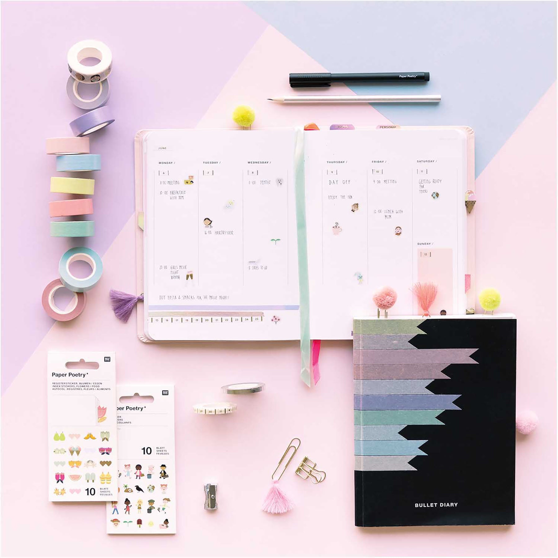 Set of Paper Masking Tapes , Rico Design, stationery design