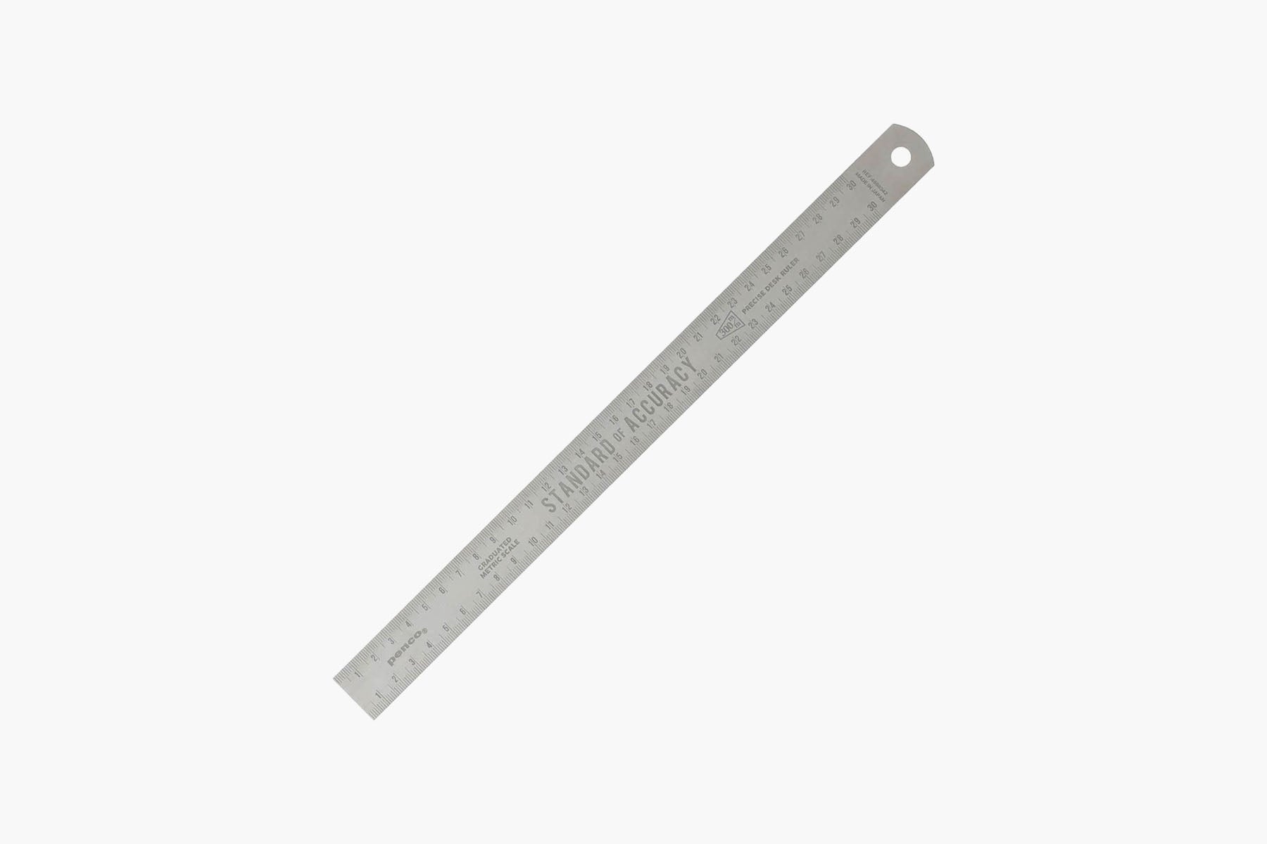 Steel ruler, Penco, stationery design