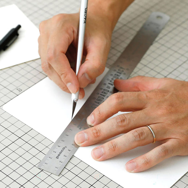 Steel ruler, Penco, stationery design