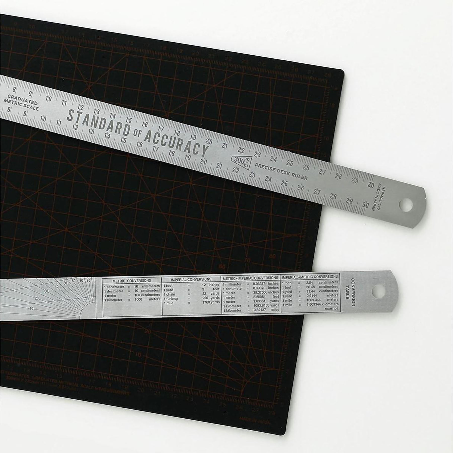 Steel ruler, Penco, stationery design
